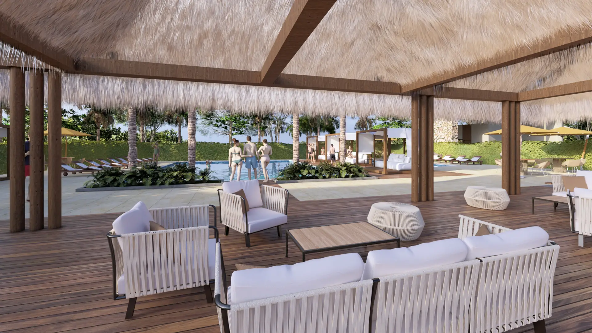 Kiosko social abierto de Prado Norte con sala lounge