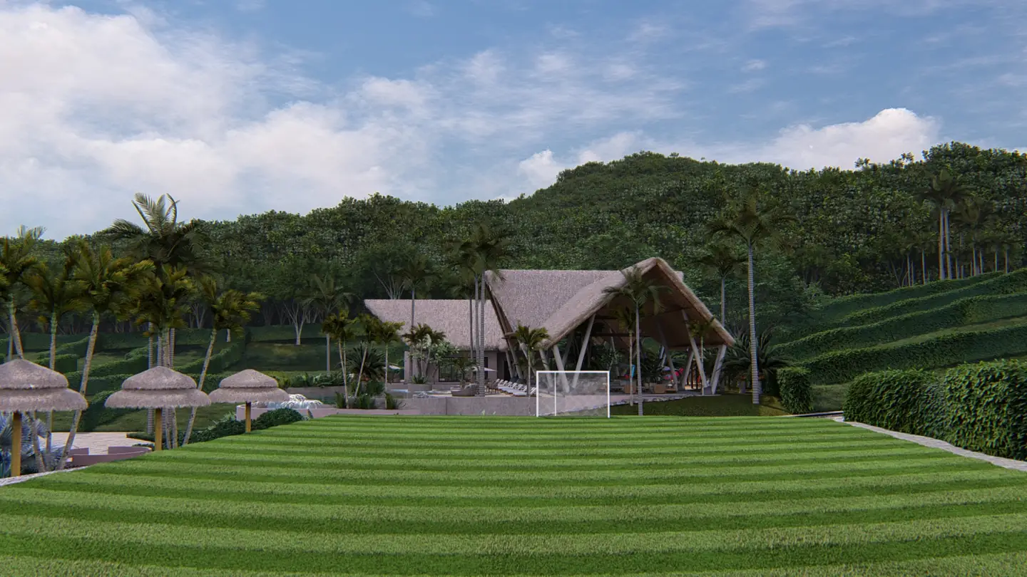 Cancha de fútbol en grama natural