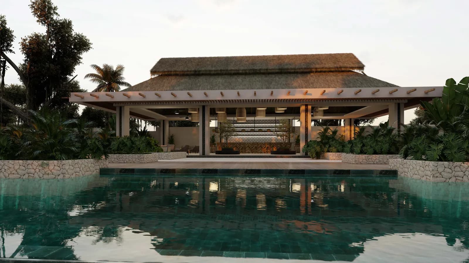Club de playa y piscina