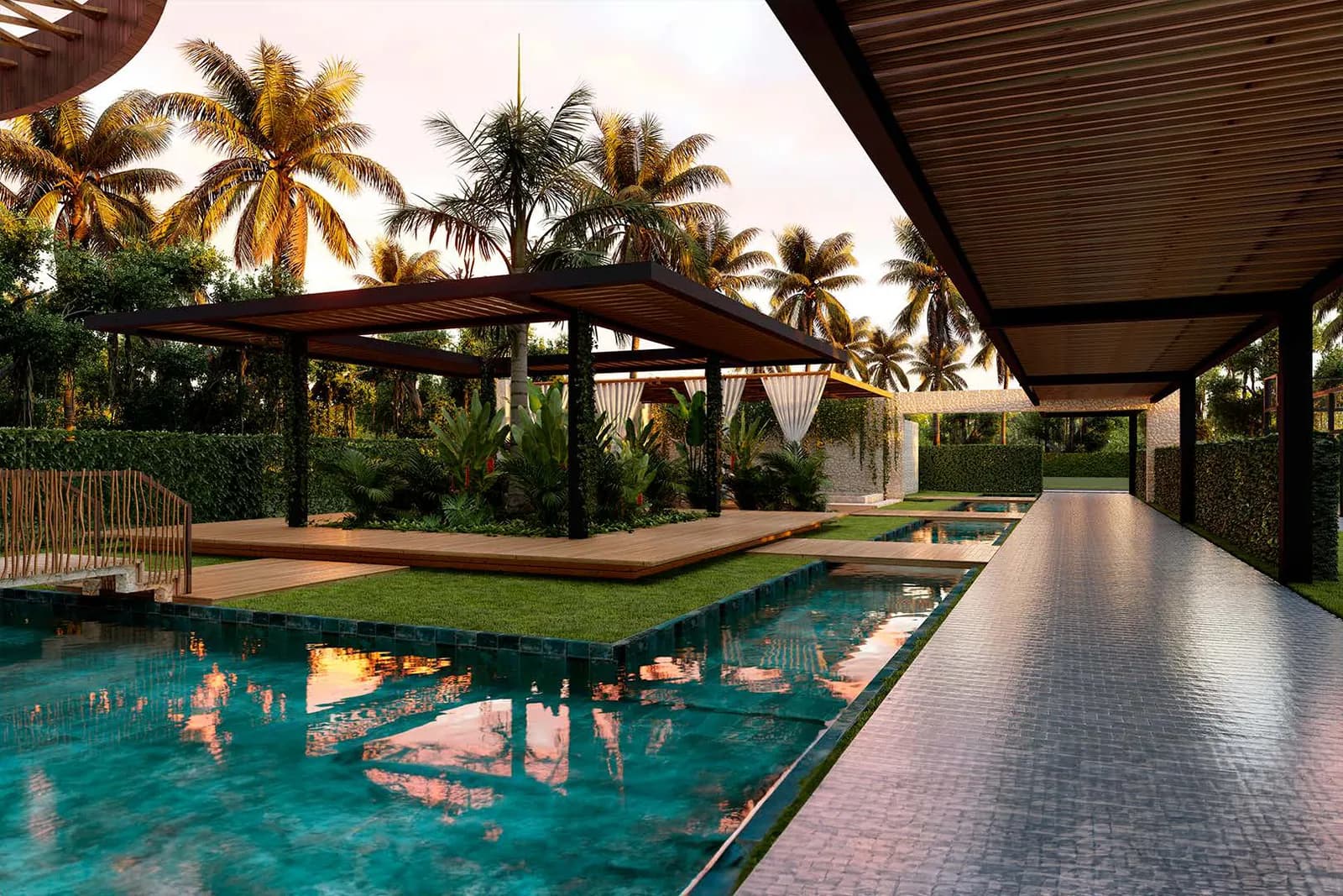 Zona lounge entre la naturaleza