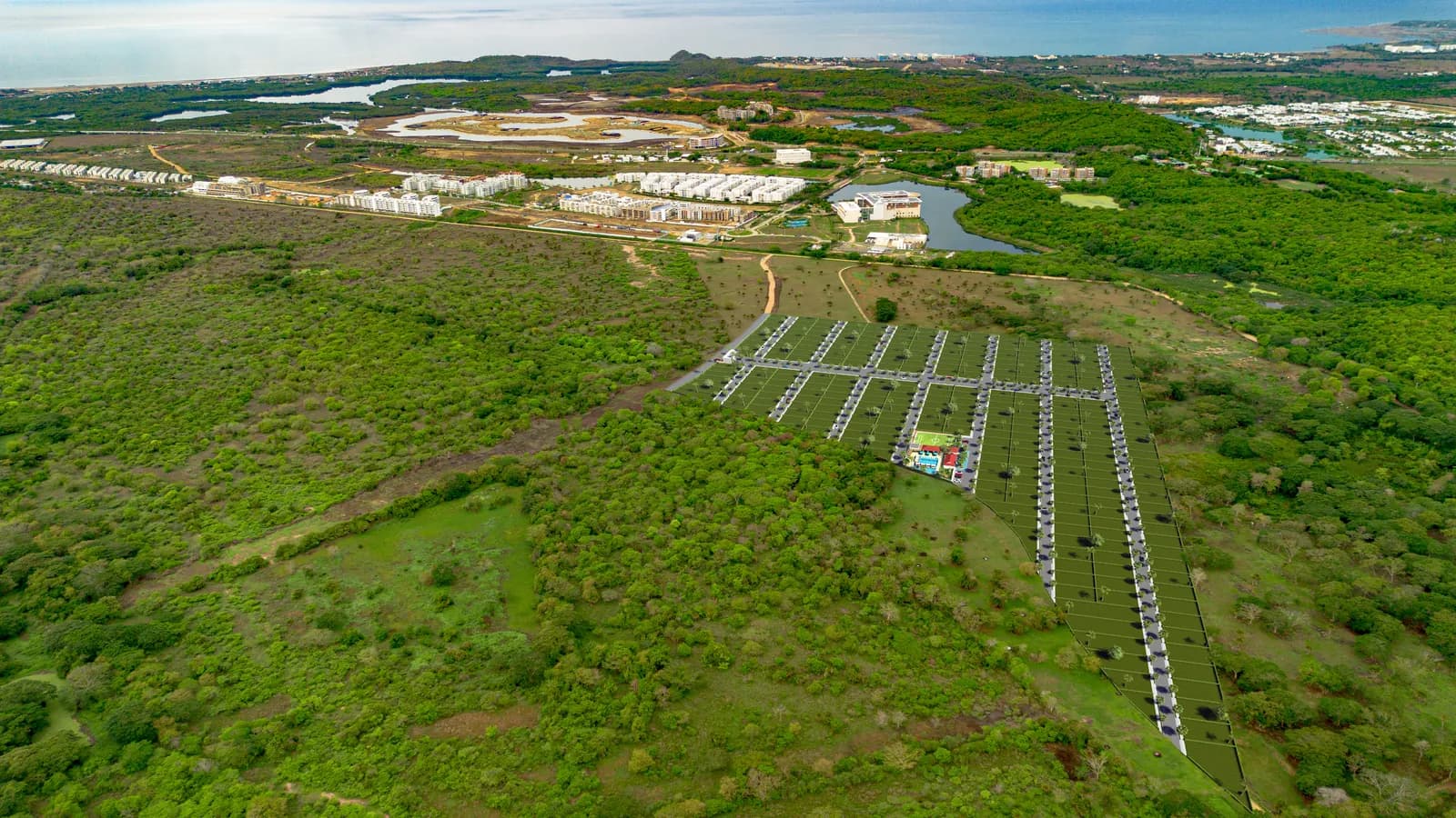 Vista aérea del condominio en la Zona Norte