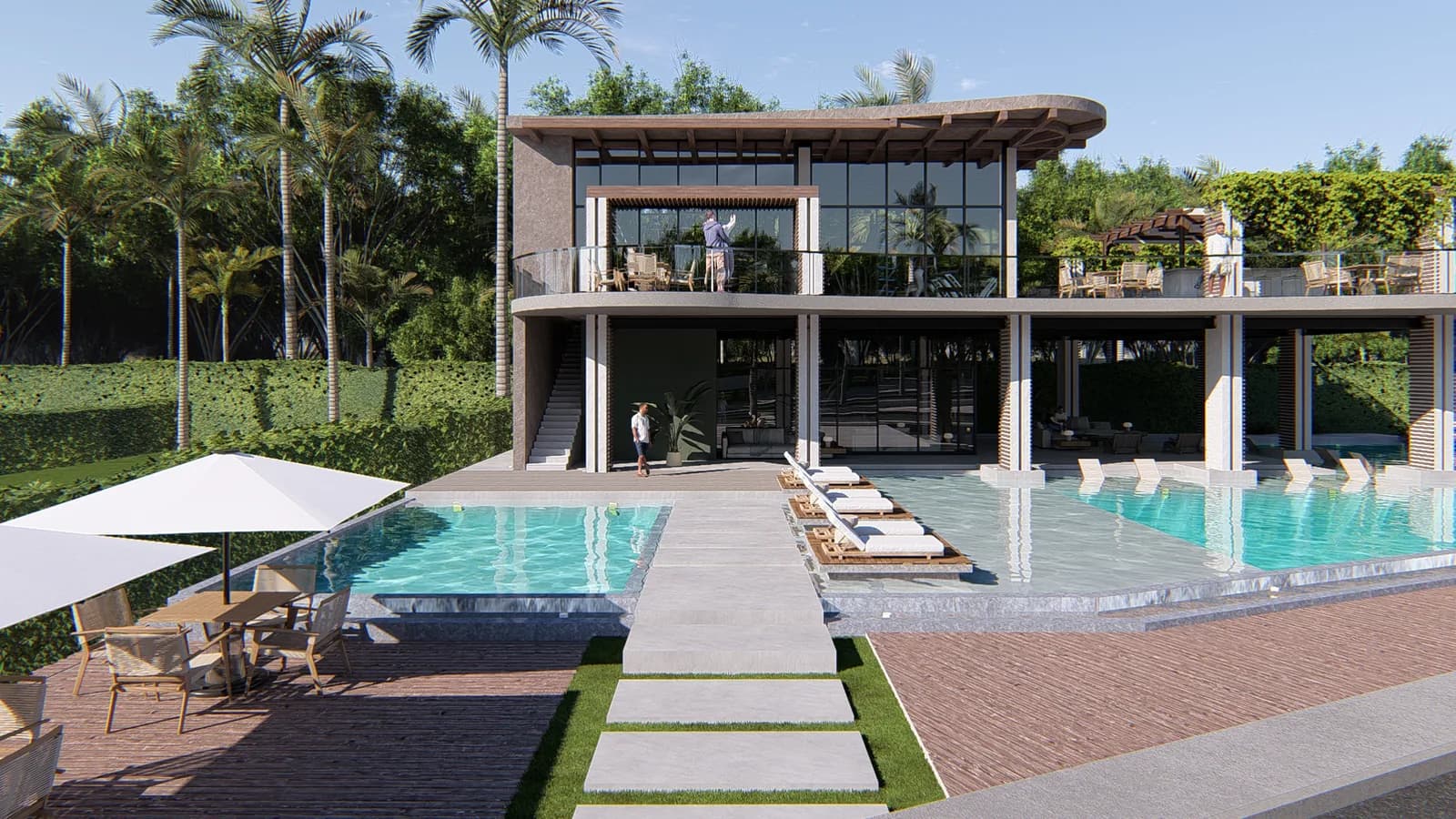 Piscina con borde infinito